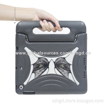 New arrival leather cover for iPad 5 with convertible handle design, high quality and safe material